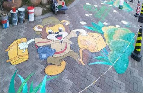 洪雅夏季画地面彩绘会遇到的问题