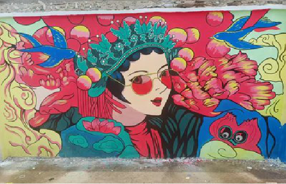 洪雅墙体彩绘-网红墙