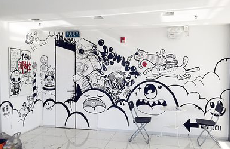 洪雅手绘墙并非传统涂鸦。