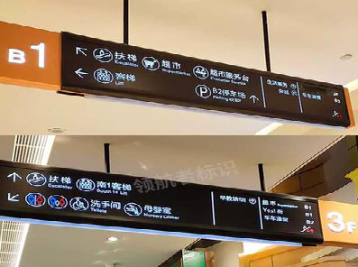 洪雅如何通过商场标识牌引导客流分布？